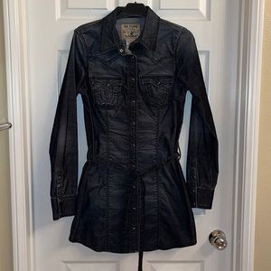 True Religion black corduroy mini dress